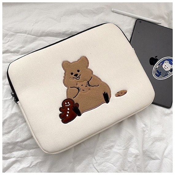 Cute Bear Laptop Bag 11 12 13 14 15.6 Inch Women Sleeve Case 