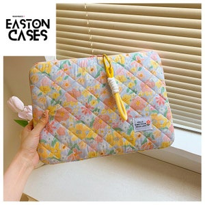 Luxury Cute Flower Laptop Sleeve Case Bag 11 13 14 15.6 inch Cover for MacBook Air 13 14 16 for Women Laptop Bag