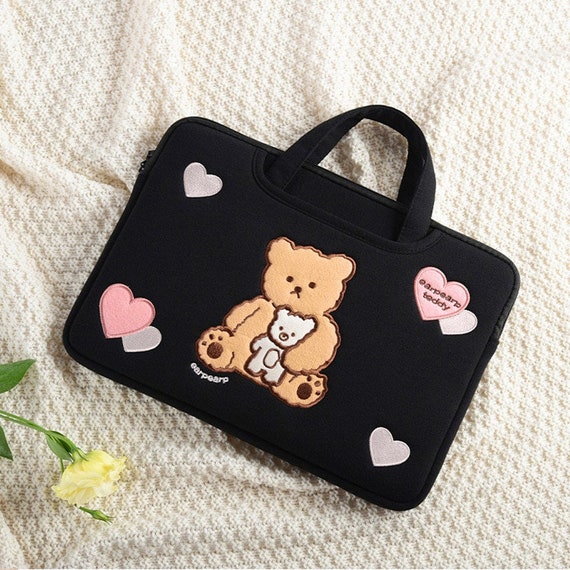 Luxury Cute Bear Laptop Sleeve Liner Bag 11 13 14 15 16 Inch 