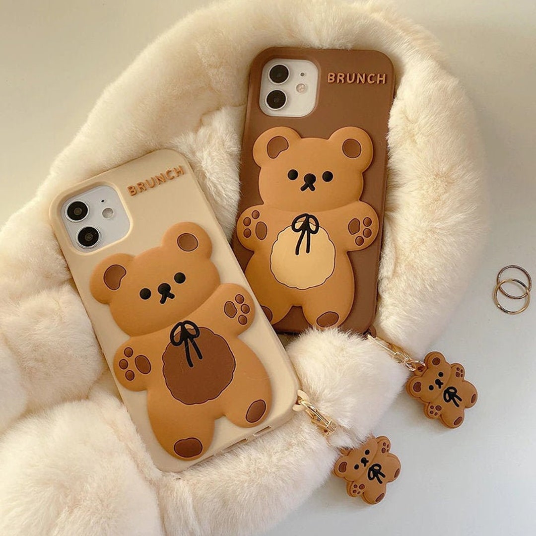 Luxury Cartoon Bear 3D Phone Cases for iPhone 13 12 11 Pro Max Etsy