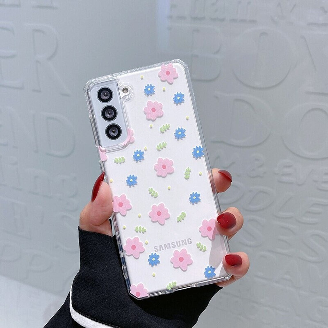 Luxury Transparent Cute Clear Flower Phone Case Samsung Galaxy Etsy