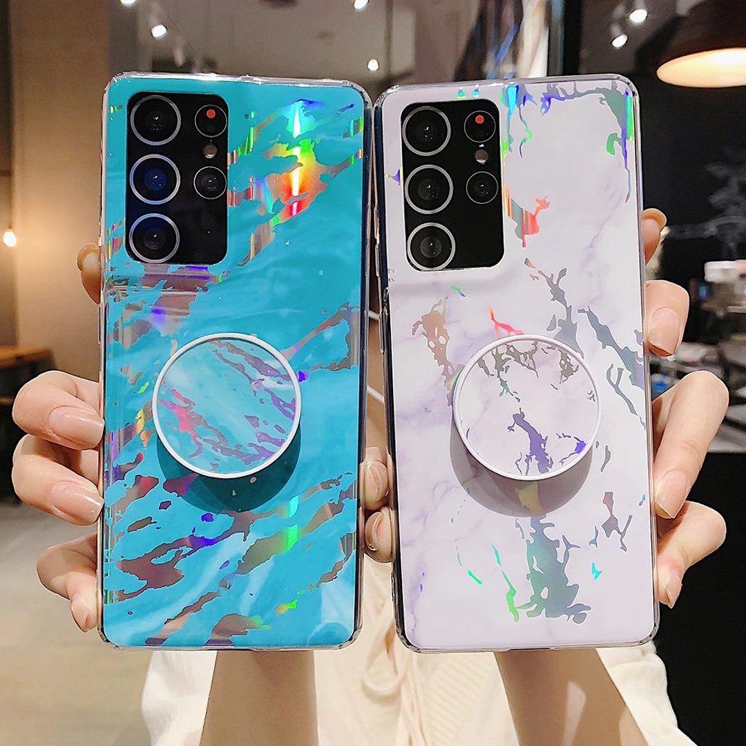 Luxury Marble Case With Stand Holder Phone Case for Samsung Etsy