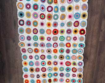Crochet Blanket / Granny Square Blanket / Crochet Throw
