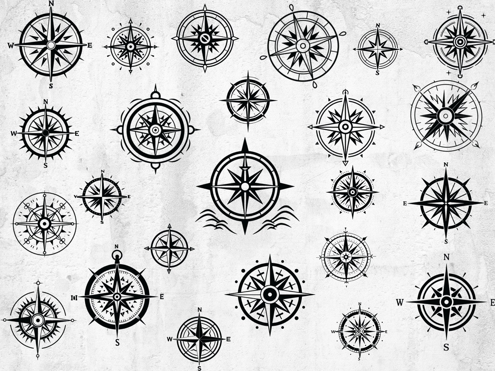 Compass SVG Bundle, Compass Svg, Compass Clipart, Nautical Compass ...