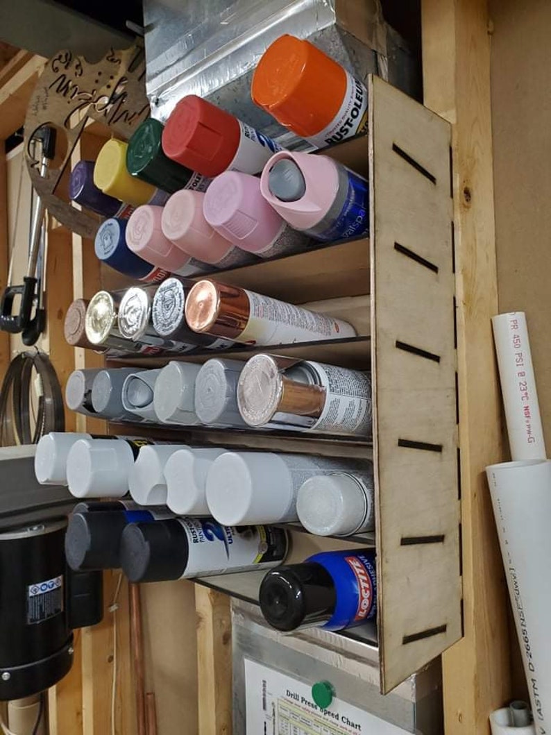 Spray Paint Can Rack SVG FILE ONLY Made With 5mm Thick Wood. Etsy