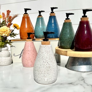 Speckled Soap Dispenser Cork Pump