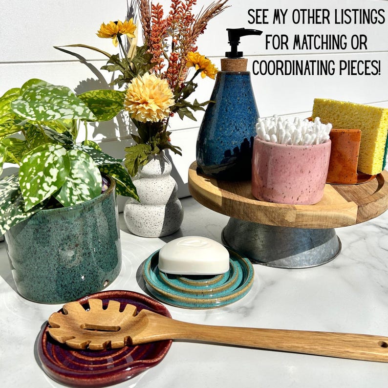 Handmade Ceramic Speckled Spoon Rest image 11