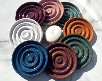 Handmade Ceramic Circle Soap Dish