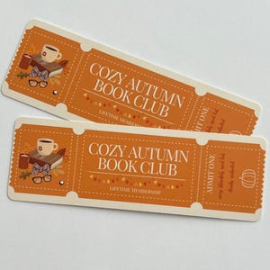Cozy Autumn Book Club Bookmark | Custom Fall Bookmark | Gifts for Book Lovers and Readers | Bookish | Booktok bild 3