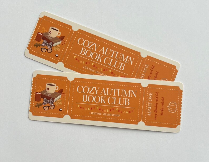 Cozy Autumn Book Club Bookmark | Custom Fall Bookmark | Gifts for Book Lovers and Readers | Bookish | Booktok bild 3