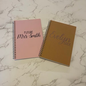 Personalized Bride Notebook | Engagement Gift | Bridal Gift | Wedding Planning Notebook | Future Mrs. Notebook | Wedding Notes