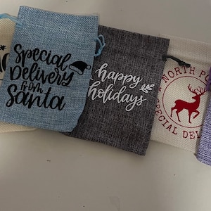 Kersttraktatietas | Vakantietraktatie en cadeaukaarttas | Kleine kousvuller | Kerstcadeauzakje | Kerstman cadeauzakje