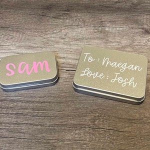 Caja de tarjeta de regalo / Lata de tarjeta de regalo personalizada / Caja de regalo / Contenedor de regalo personalizado / Caja de regalo / Soporte de tarjeta de regalo personalizada / Caja de regalo de metal