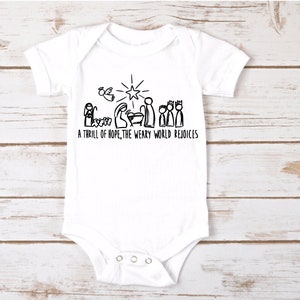 Thrill of Hope Nativity Baby Bodysuit | Cute Christian Christmas and Holiday Baby Outfit | Infant and Toddler Christmas and Holiday Clothing