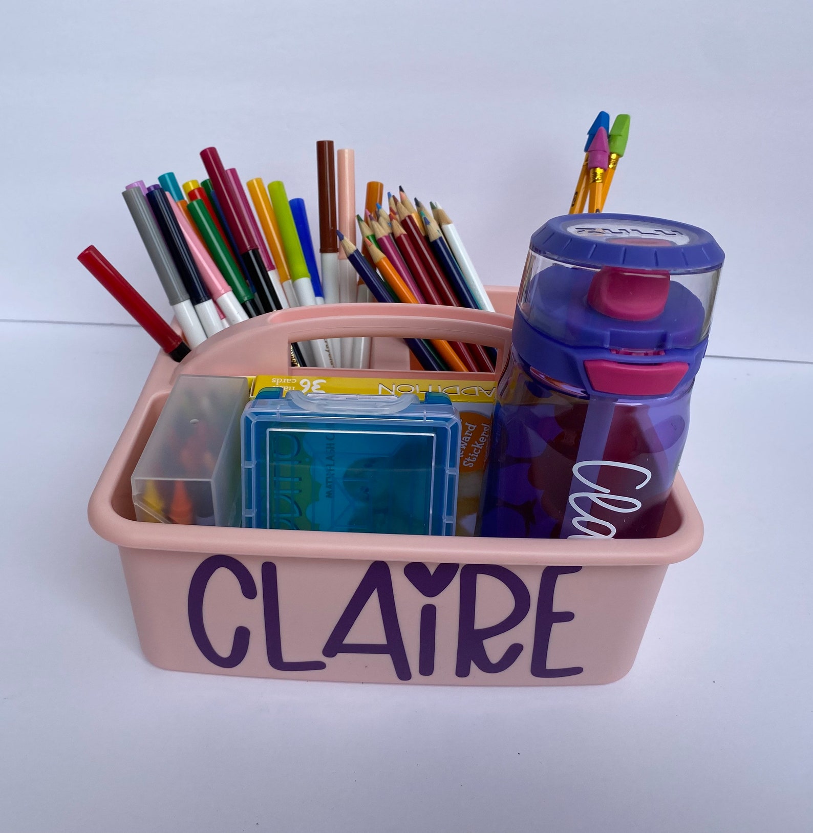 Personalized Art Caddy Back to School Kids School Supplies Etsy UK