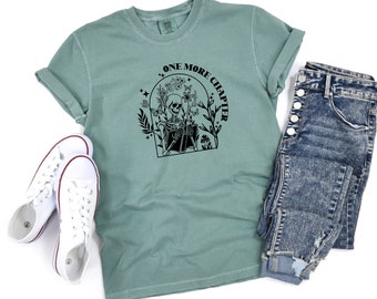 One More Chapter Skeleton Reading Halloween T-Shirt | Bookish Fall Outfit | Halloween Costume | Gift Ideas For Book Lover