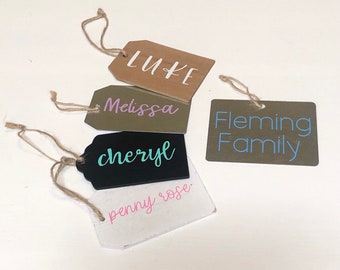 Personalized Gift Tags | Wood Gift Tag | Metal Gift Tag | Bridesmaid Gift Tags | Birthday Gift Tag | Holiday Gift Tag | Party | Stocking Tag