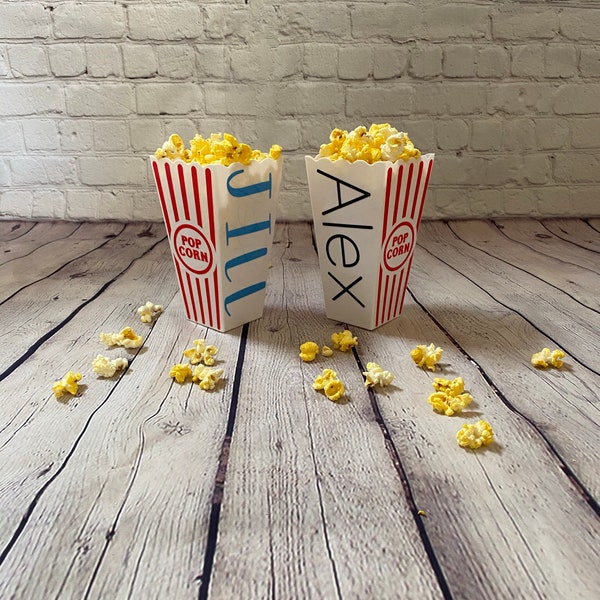 Personalized Popcorn Bucket | Popcorn Container | Movie Night | Custom Party Favor | Custom Family Gifts | Date Night | Valentine’s Day Gift