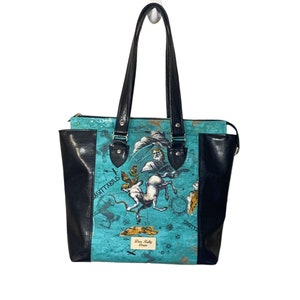Navy and Sagittarius theme tote bag