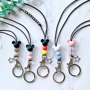 Badge d'identification et tour de cou | Nom et étoile personnalisés | Perles de paracorde et de silicone | Enseignant, Lanière d'infirmière