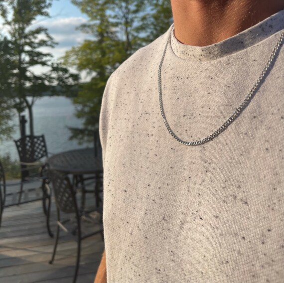 Fathers Day Gift-mens Simple Silver 