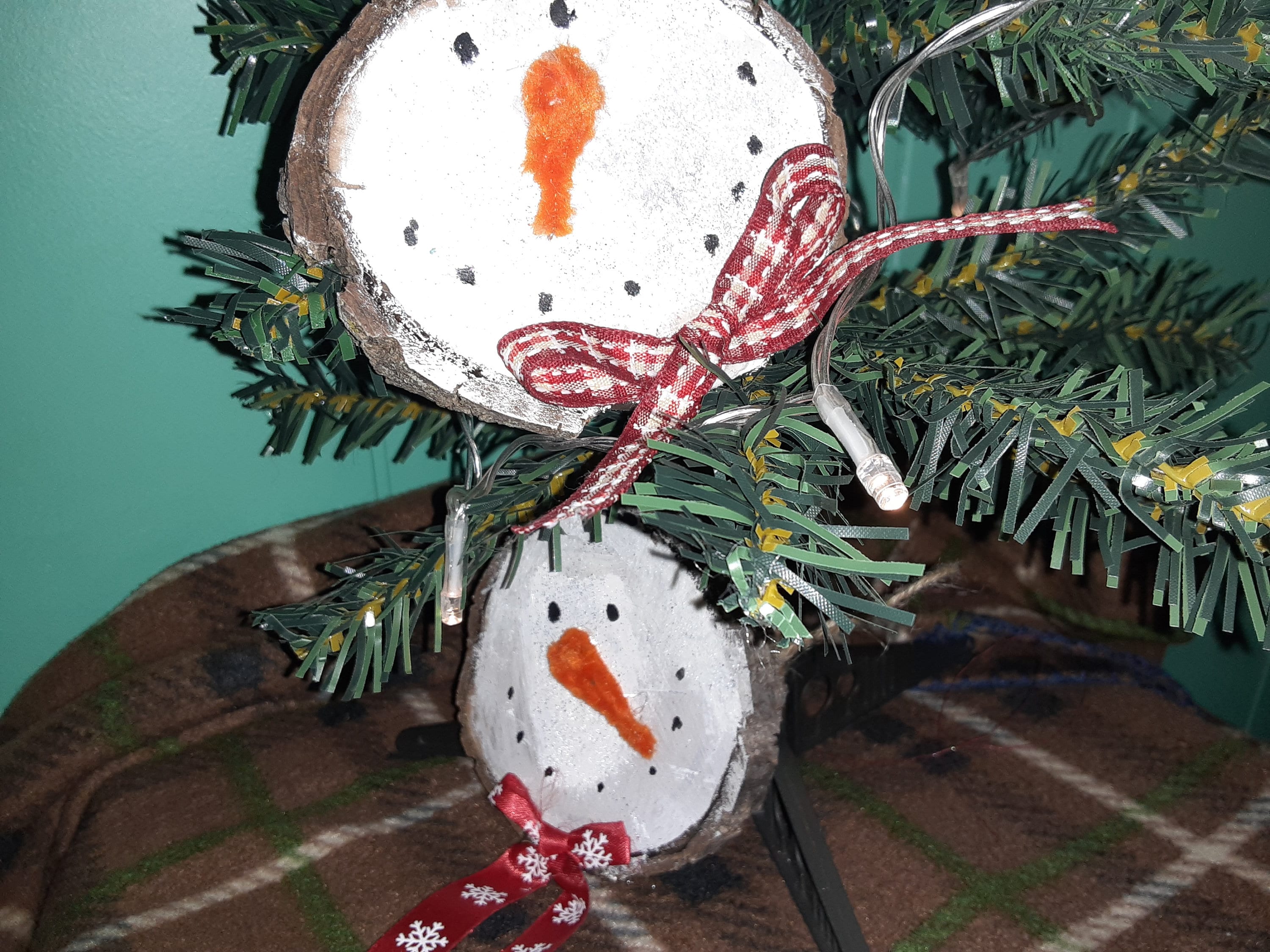 Wood Disc Ornaments Etsy