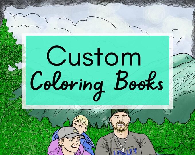 Custom Coloring Book Etsy
