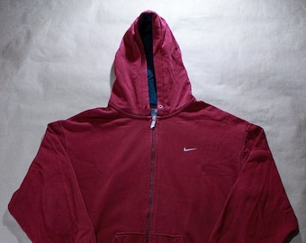 Red Nike Hoodie Etsy