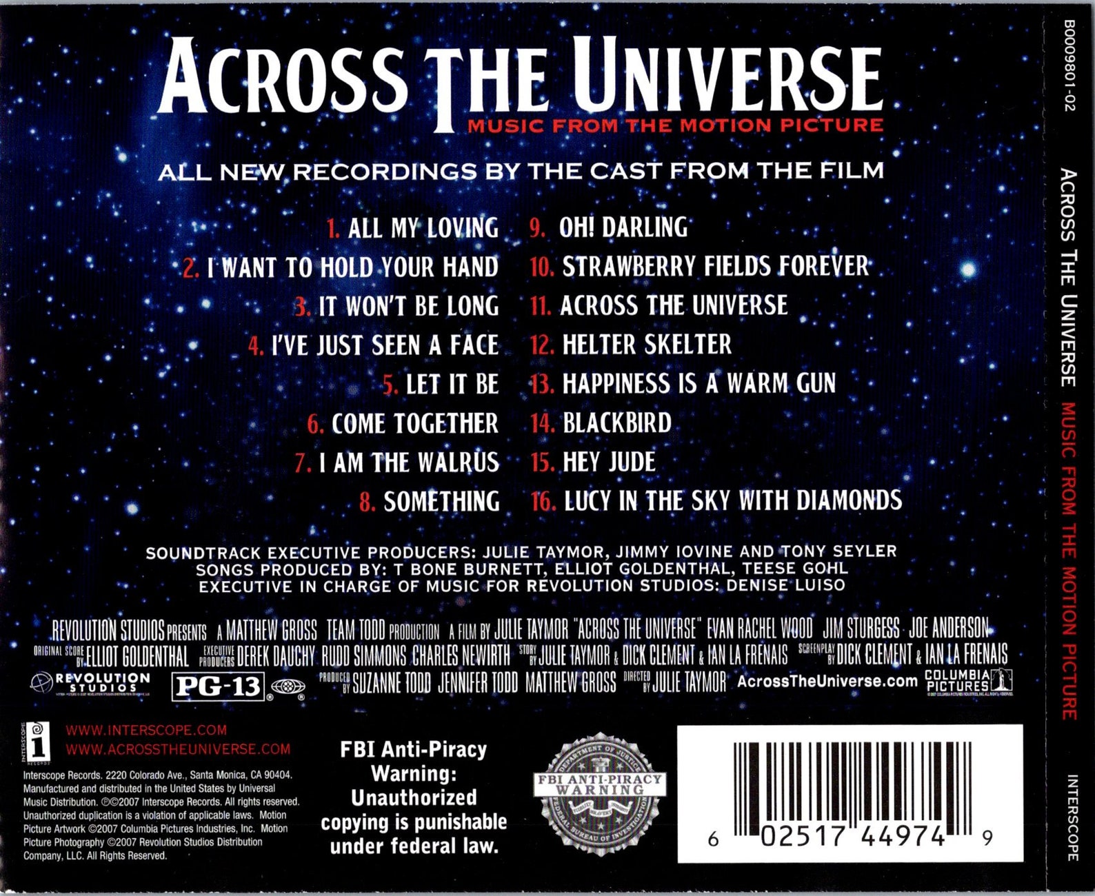 Across the Universe: Music From the Motion Picture Audio CD | Etsy
