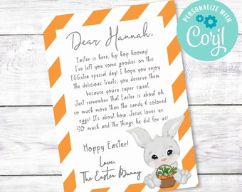 Easter Bunny Letter Etsy