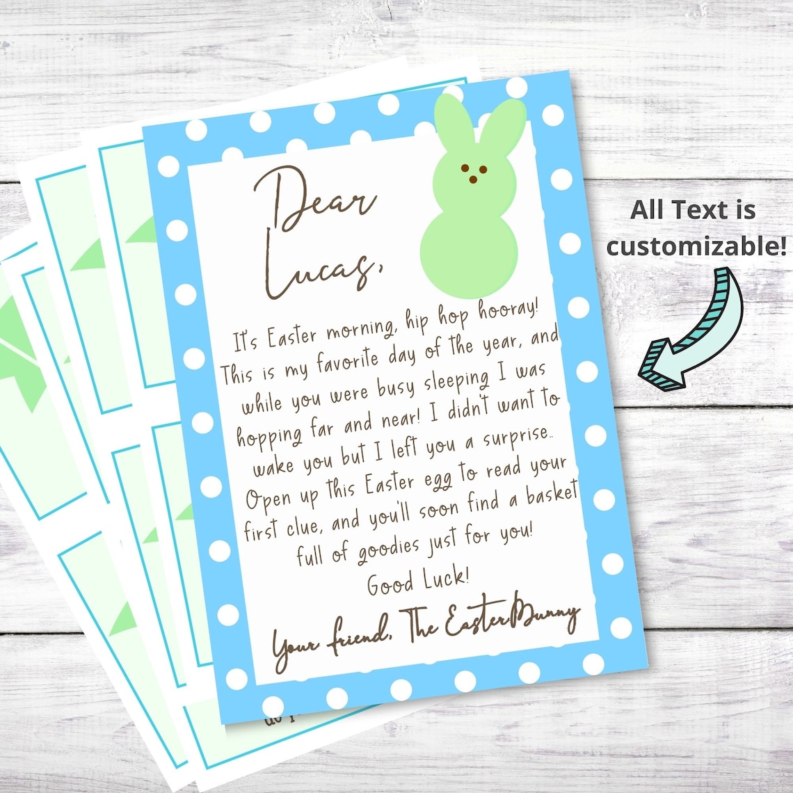 Letter To Easter Bunny Template