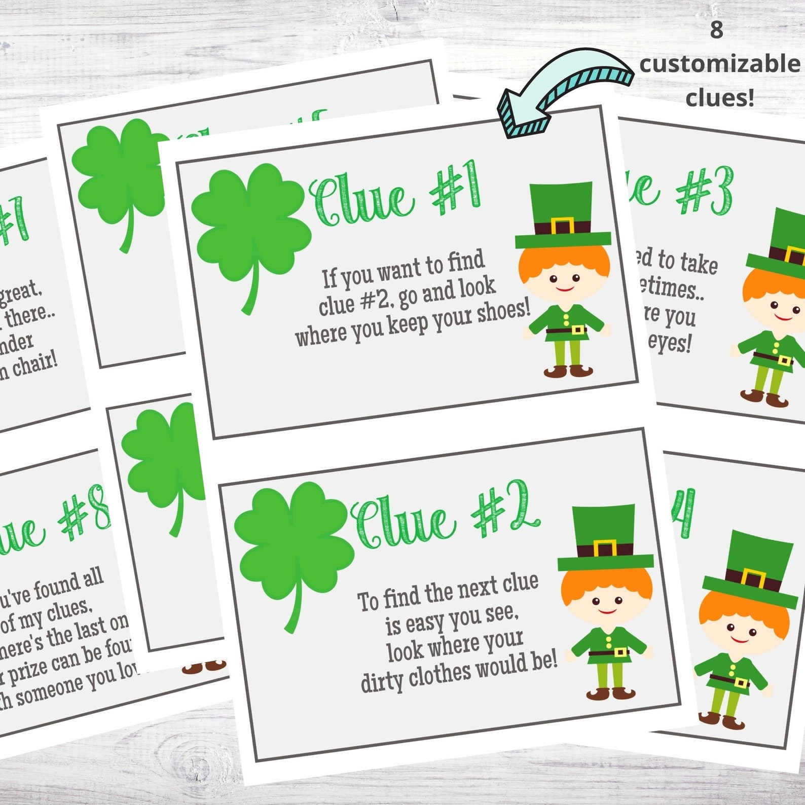 EDITABLE Kids Leprechaun Letter And Scavenger Hunt St | Etsy