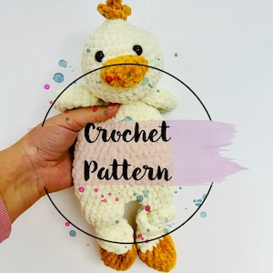 PATTERN Luckie the Duckie Crochet Lovey Pattern amigurumi duck baby comforter crochet pattern