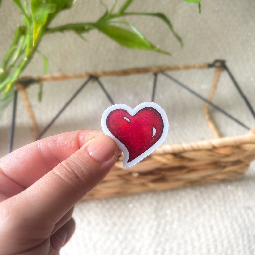 Red Heart Sticker - Etsy