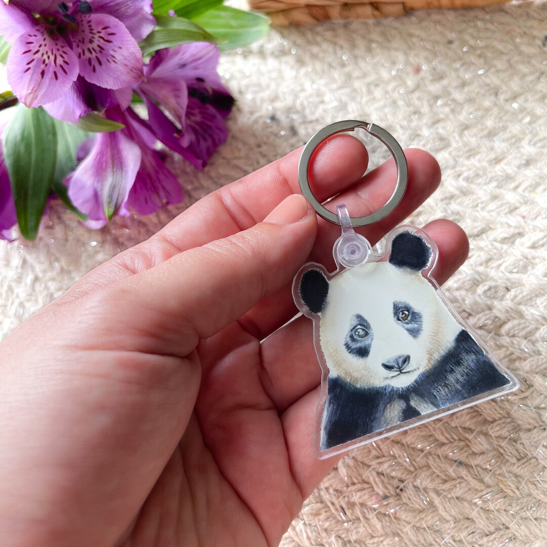 Panda Bear Keychain - Etsy