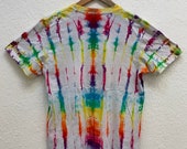 Unisex medium rainbow stripe tie dye t-shirt