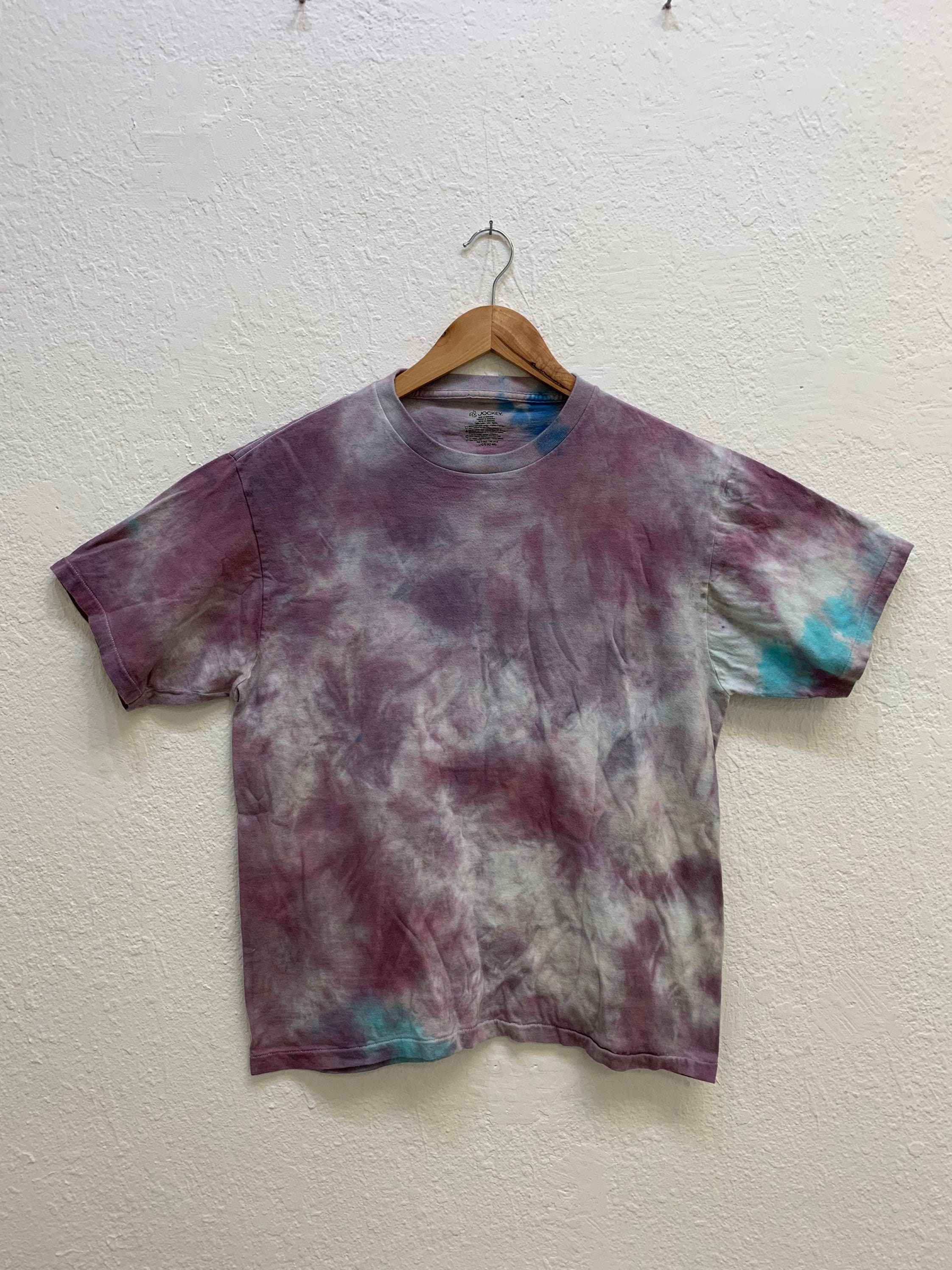 Unisex large purple tie-dye t-shirt | Etsy