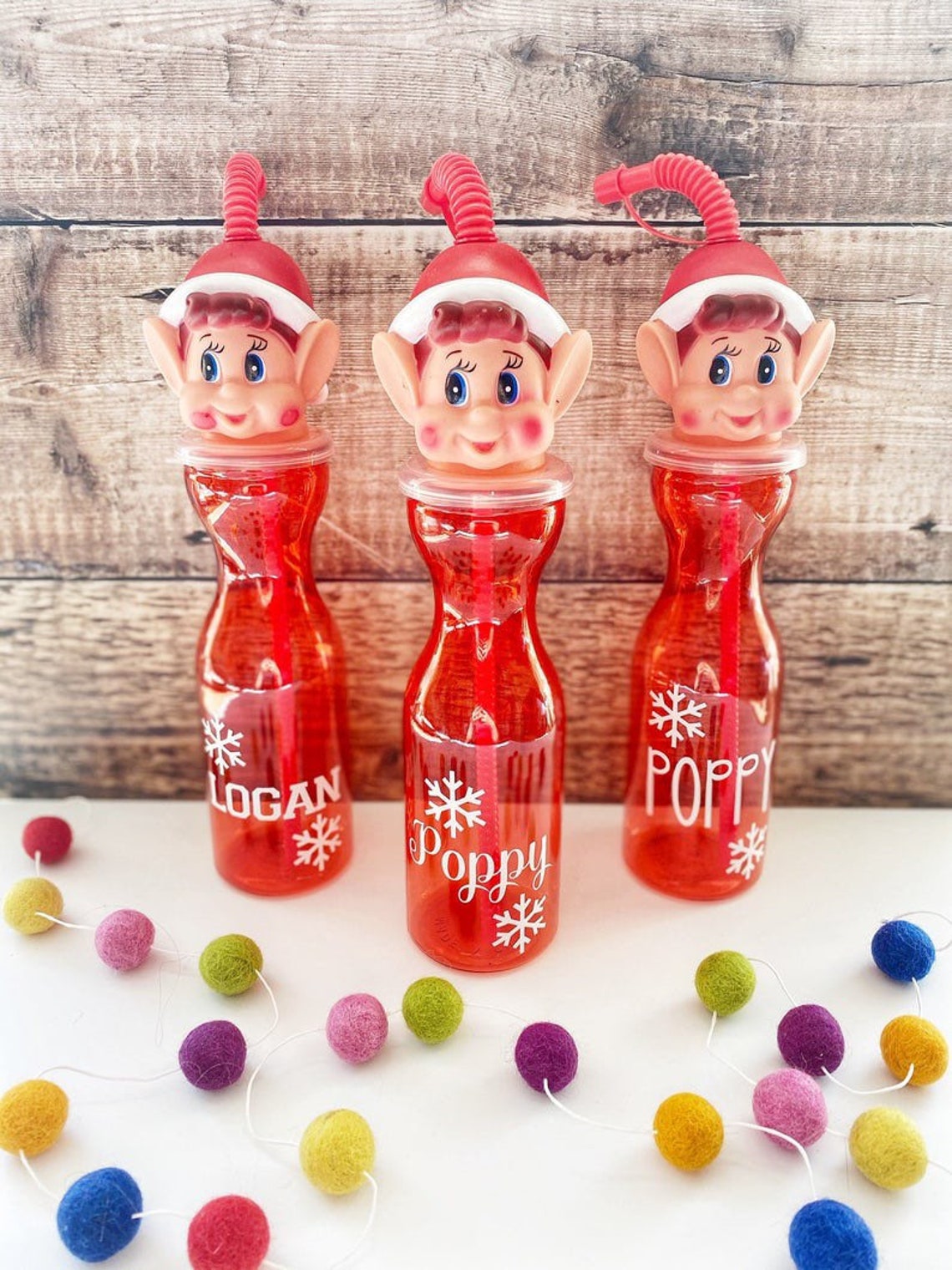 Personalised Elf on the Shelf water bottle Etsy