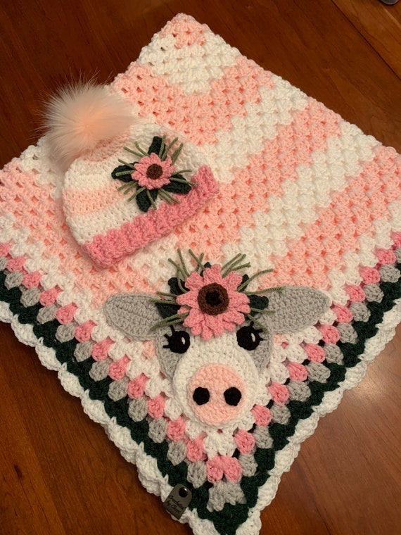 Cow face online blanket