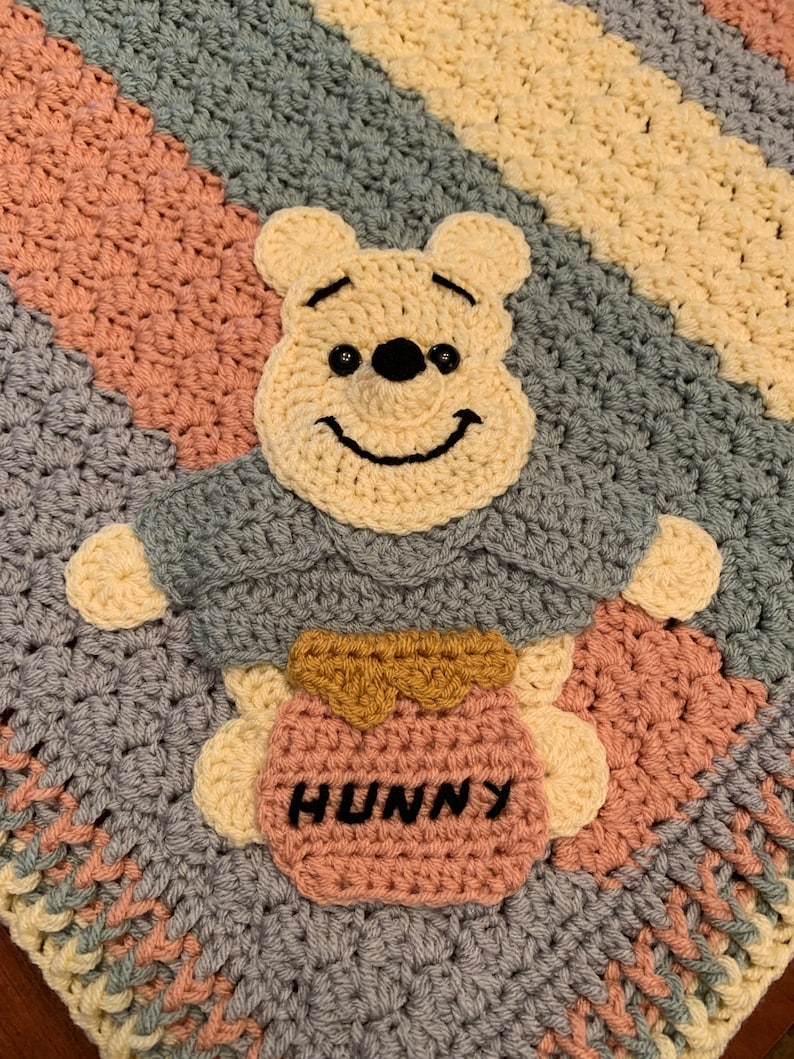 Winnie the Pooh Baby Blanket in Muted Etsy