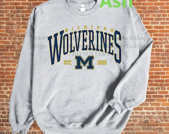 Michigan Hockey Shirt, Michigan Hockey Sweatshirt, Michigan Hockey Crewneck, Michigan Hockey Gift, Michigan Hockey T-Shirt, Michigan Hoodie