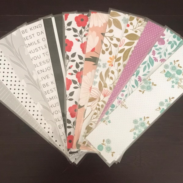 Bookmarks | Book Accessories | Floral Bookmarks | Black and White Bookmarks | Laminated Bookmarks