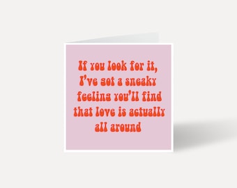 Love Actually Christmas Card: Film Quote Greetings