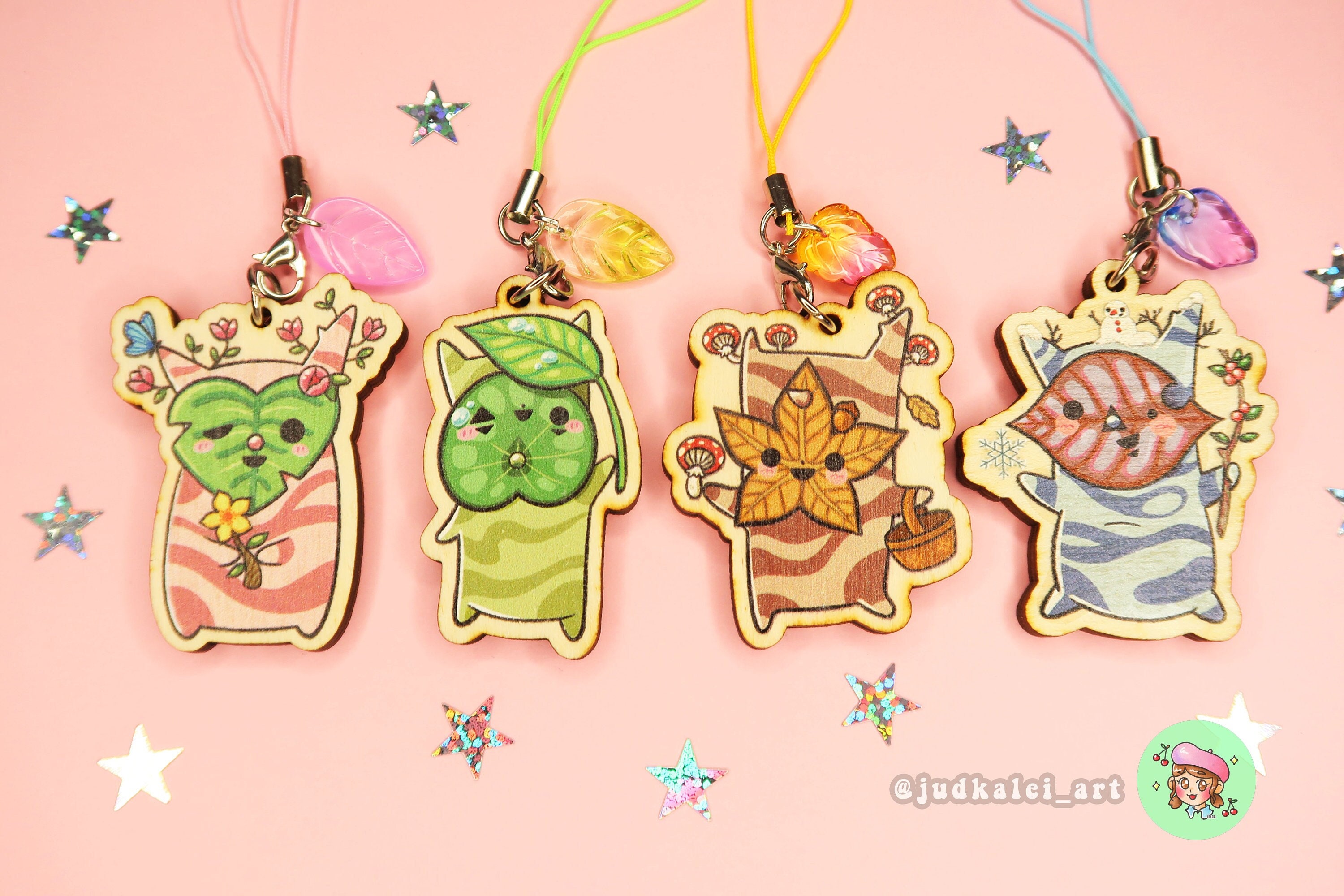 Zelda Korok Charms | Wooden Korok Seasonal | Korogu Family | Zelda Ch…