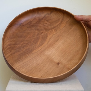 Hand-Turned Beech Fruit Bowl: Large Rustic Wooden Decor