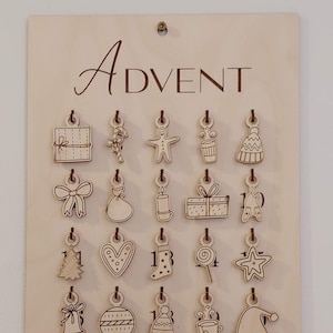 Advent Calendar - Wall Hanging - SVG File - Glowforge and Laser Cutting