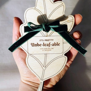 Professeur Merci feuille Porte-carte cadeau SVG fichier numérique 3mm pour Glowforge