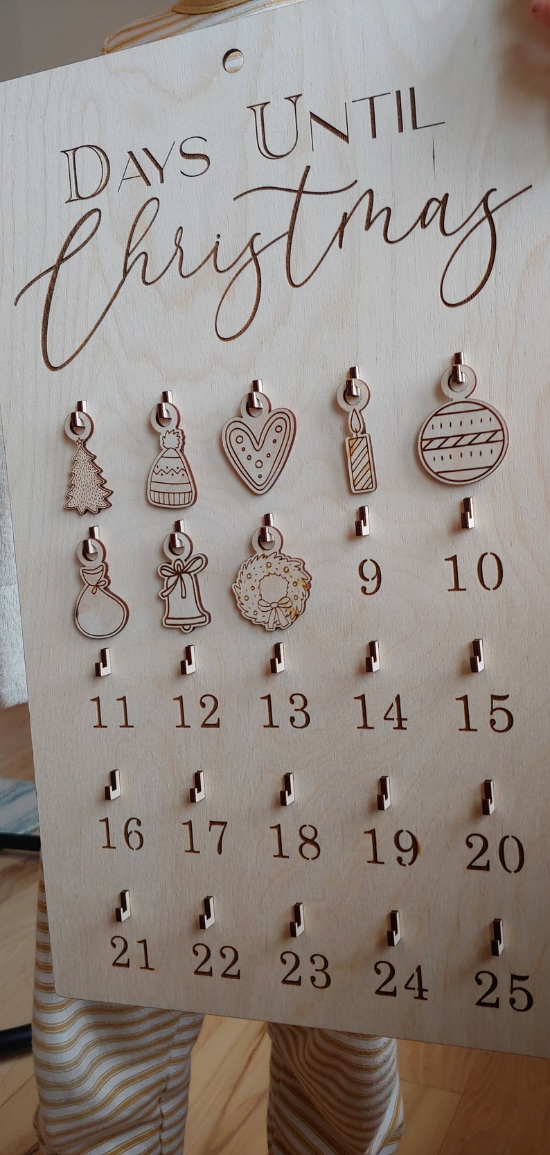 Days Until Christmas Countdown Calendar SVG File Etsy