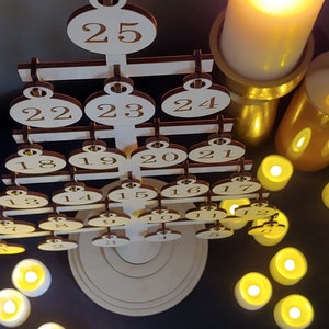 Christmas Tree Advent Calendar - SVG File - Glowforge and Laser Cutting