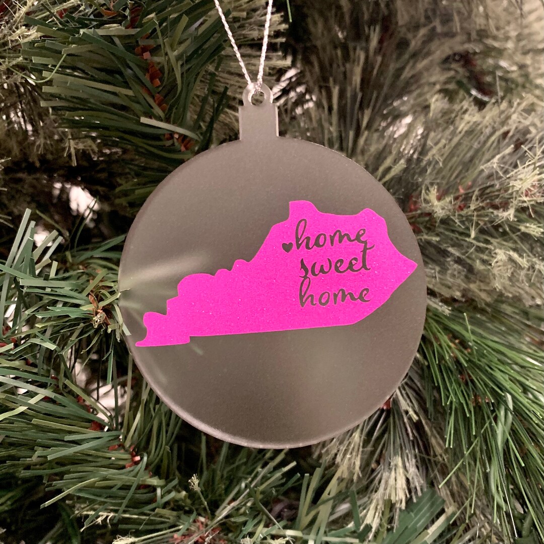 Personalized Kentucky State Ornament customized Christmas Ornament, Vinyl, Decor, Acrylic